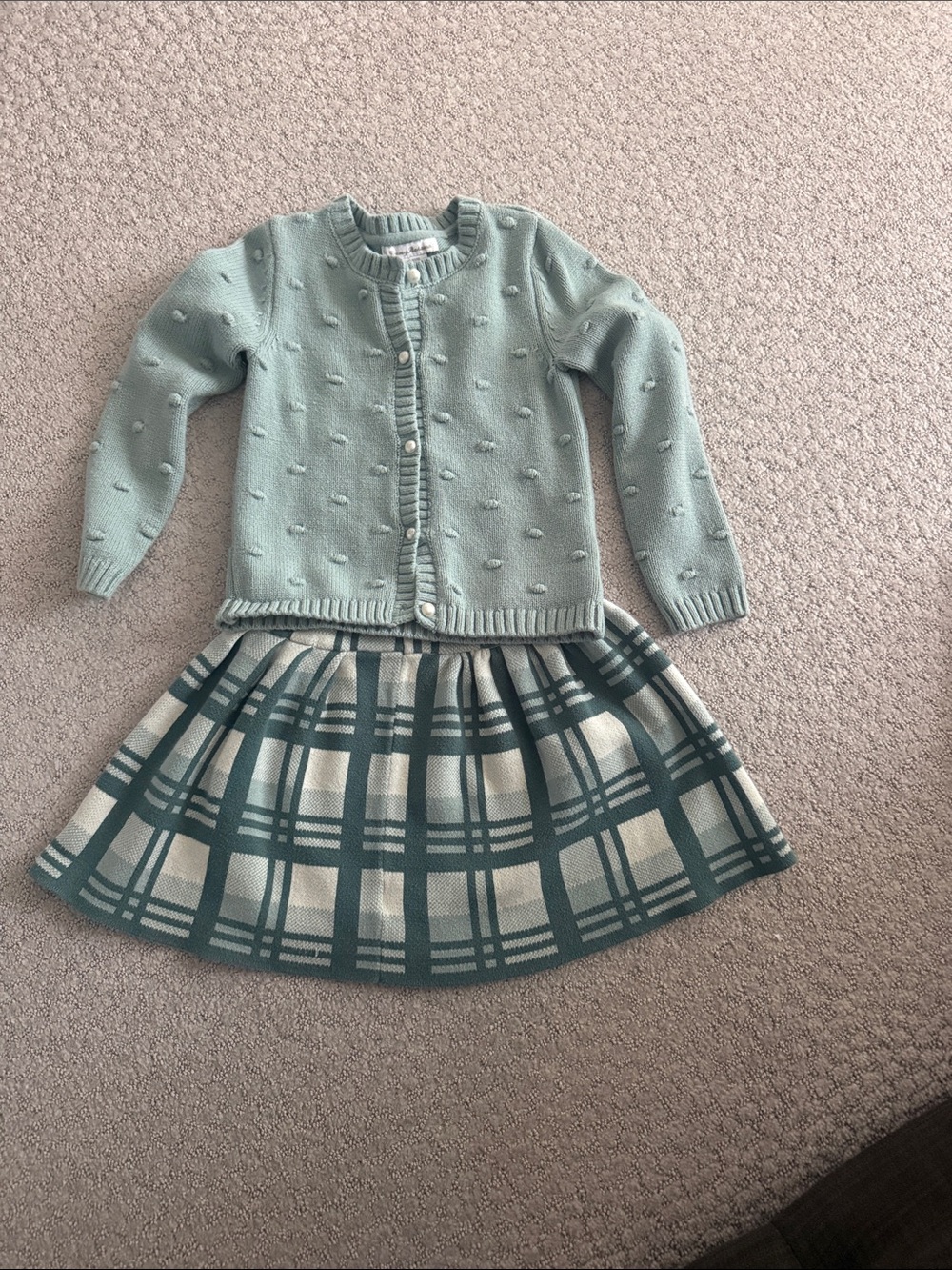 Cute Girls Cardigan and Skirt Set